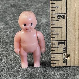 Renwal Baby Doll No 8 USA Vintage Miniature Hard Plastic Dollhouse Collectible